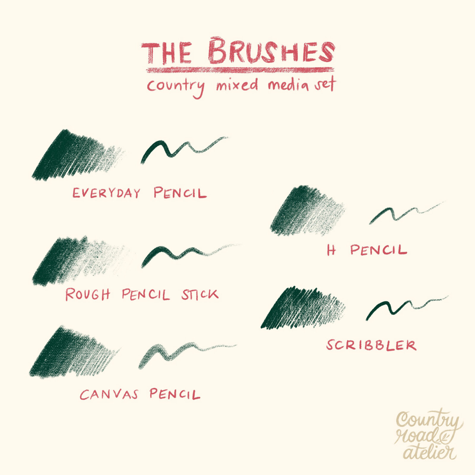 Country Mixed Media Brush Set
